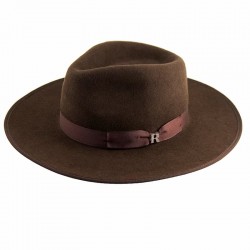 Burgundy Salter Fedora Hat for Men in Wool Felt