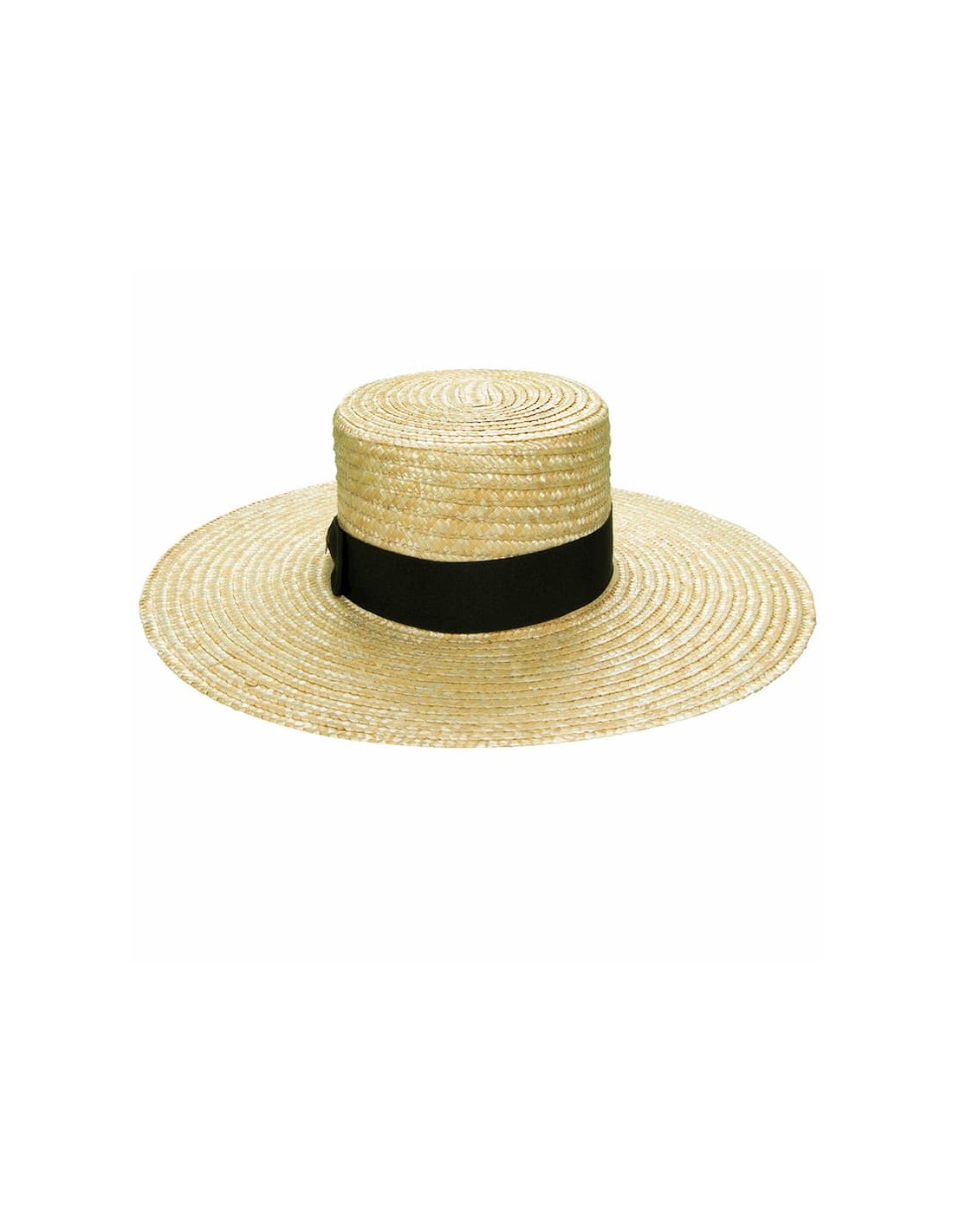 Chapeau africain de paille à large bord avec épingle à chapeau
