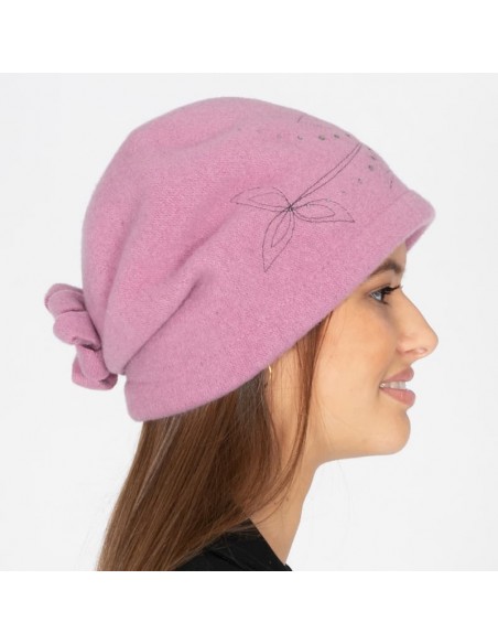 pink wool hat