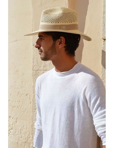 mens grey straw hats