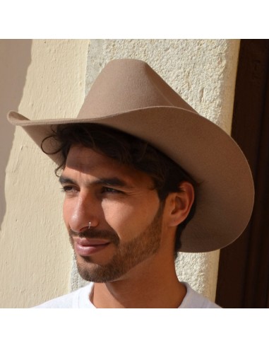 Pălărie stil Cowboy în 100% lână Felt pentru bărbați