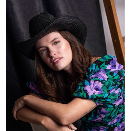 Chapeau Dallas Cowboy Noir - Chapeaux en jean pour femmes- Raceu Hats