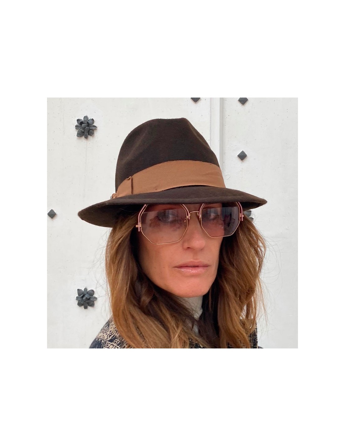 Brown Mission Hat for Women Short Wing - Raceu Hats Online