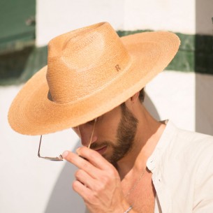 Large Brim Panama Hat CORFU Honey for Men