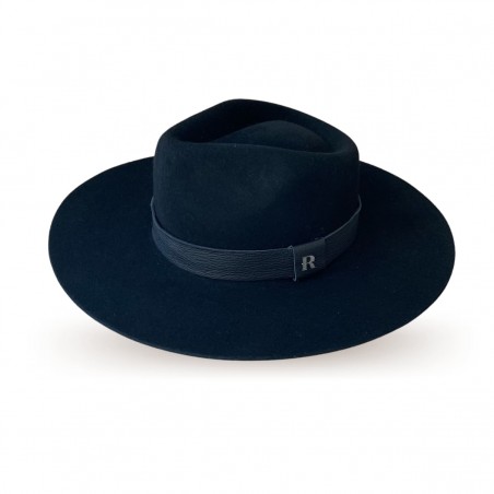 Shop Austin Black Wool Felt Fedora Hat for Men UK - Raceu Hats