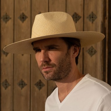 Eliminar en caso Lengua macarrónica Comprar Sombrero Panamá Hombre Ala Ancha Corfu Color Natural - Raceu Hats