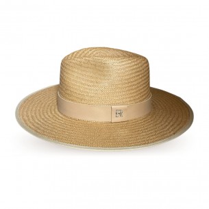 Ladies' Bell Braided Straw Straw Overbrimmed Hat with Adjustable