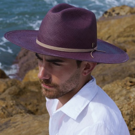 Original Men's Panama Hat in Brown with Suede Cord Detail - Raceu Hats