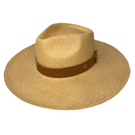 Sombrero Panamá Mujer Bicolor hecho en 100% Paja de Toquilla Genuina