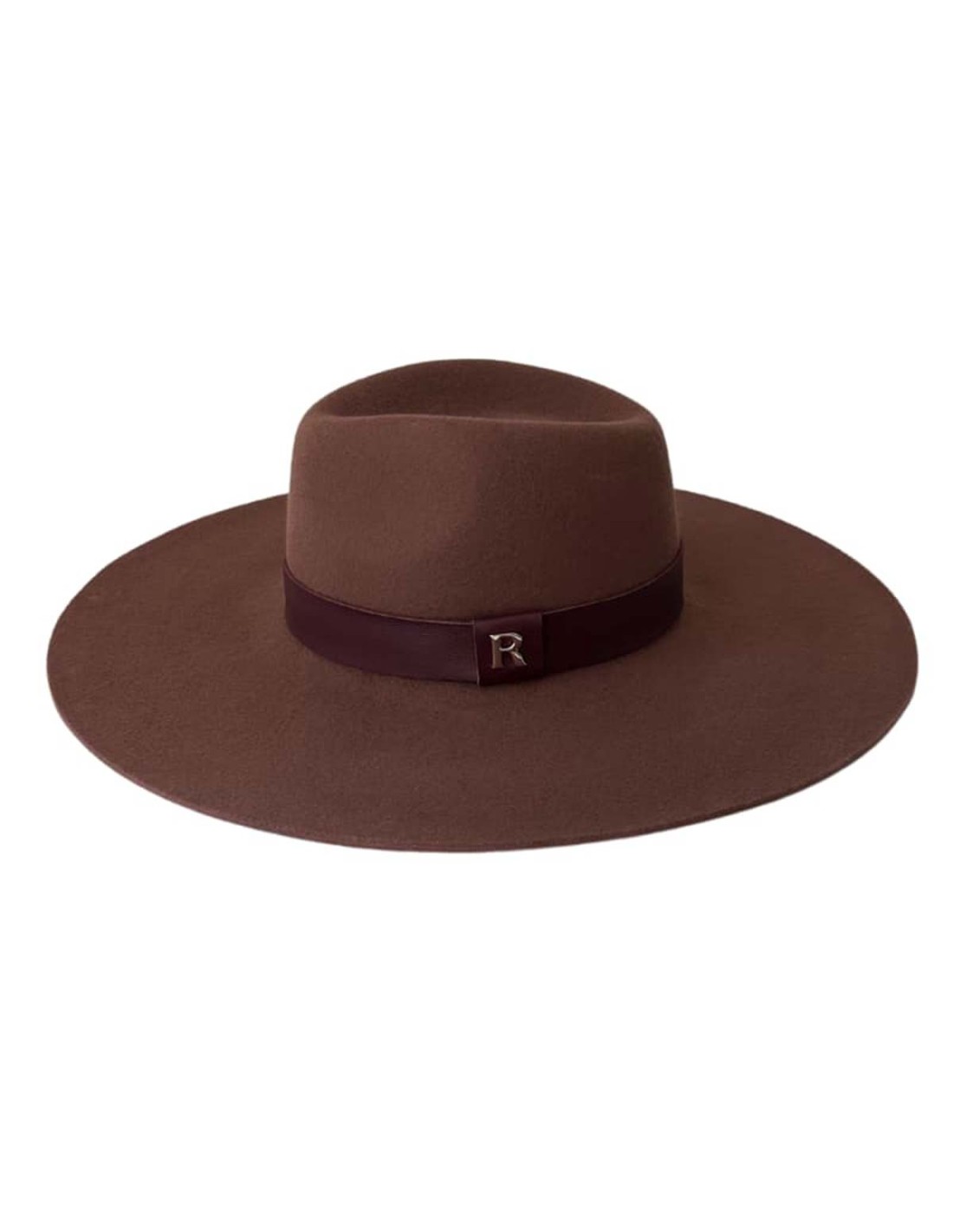 Wide-Brimmed Women's Fedora Hat in 100% Wool Felt in Original