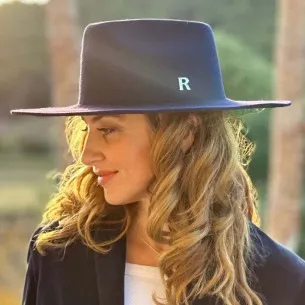 Sombrero Cowboy Mujer Beige Cadena Dorada Aspen - Sombrero Vaquero