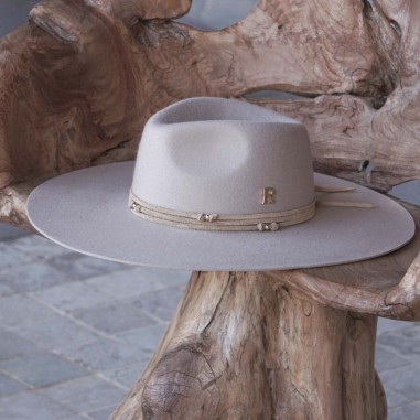 Wide-Brimmed Rigid Women's Hat, Unmatched Elegance in Beige - Raceu Hats