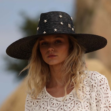 Extra Wide Brim Wheat Straw Hat in Black: Premium Material and Perfect Proportions - Raceu Hats