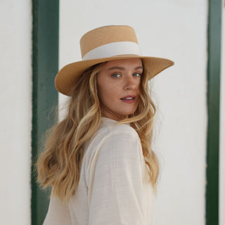 Panama Hat, Medium Brim, Camel, ATENA