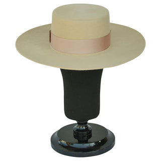 Sombrero Canotier de ala ancha en 100% Fieltro de Lana