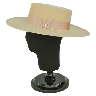 Sombrero Canotier de ala ancha en 100% Fieltro de Lana