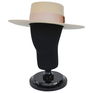 Sombrero Canotier de ala ancha en 100% Fieltro de Lana