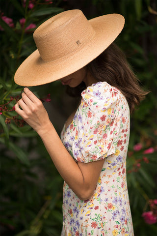 Sombrero Canotier Mujer Ala Ancha - Ideal Bodas