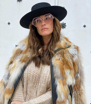 Sombrero Canotier Mujer Ala Ancha Color Negro en Fieltro de Lana - Hecho a Mano en España- Raceu Hats