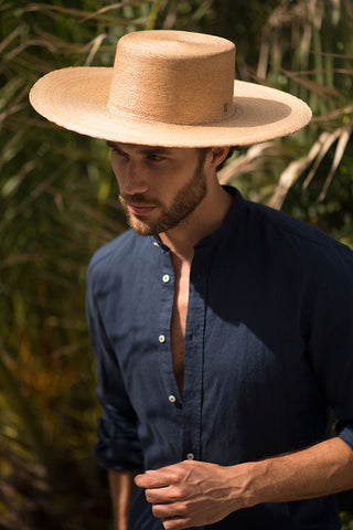 Sombrero Hombre Canotier Ala Ancha Puebla