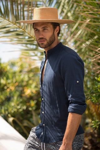 Sombrero Hombre Canotier Ala Ancha Puebla