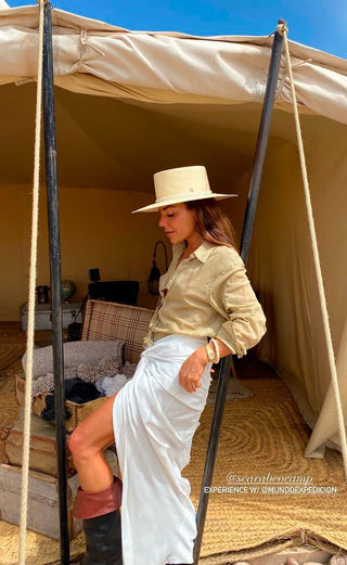 Sombrero Panamá Padua en color Natural - Sombreros Panamá Estilo Canotier