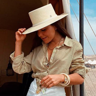 Sombrero Panamá Padua en color Natural - Sombreros Panamá Estilo Canotier