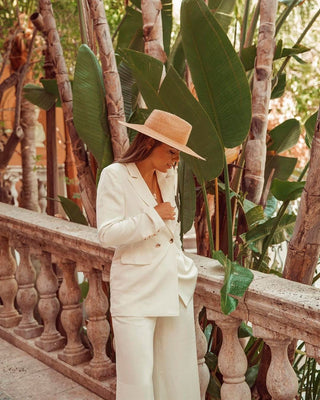 Sombrero de Novia Fedora Ala Ancha Amalfi