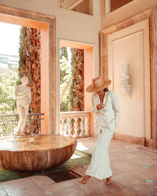 Sombrero de Novia Fedora Ala Ancha Amalfi