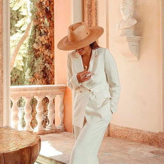 Sombrero de Novia Fedora Ala Ancha Amalfi