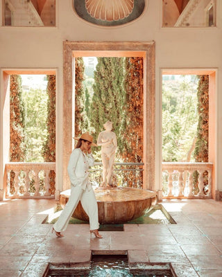 Sombrero de Novia Fedora Ala Ancha Amalfi