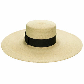 Sombrero Invitada Boda Canotier Ala Ancha Murano - Raceu Hats