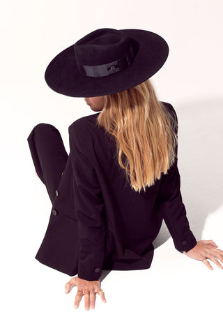 Sombrero Ala Ancha Colorado - Ala Rígida - Fieltro de Lana