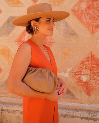 Sombrero Invitada Boda Canotier Ala Ancha Puebla - Especial Bodas