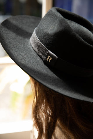 Sombrero Fedora Fieltro de Lana color Negro Austin - Raceu Hats