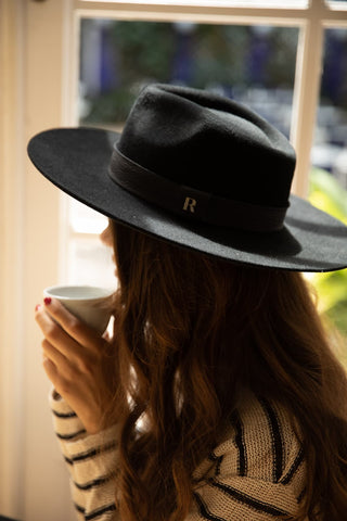 Sombrero Fedora Fieltro de Lana color Negro Austin - Raceu Hats