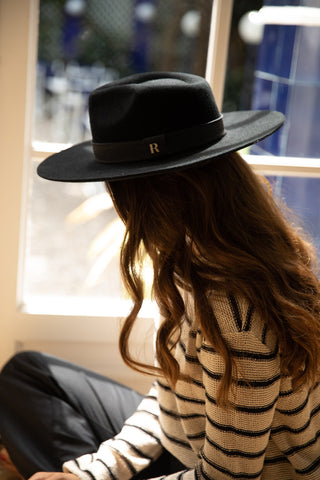 Sombrero Fedora Fieltro de Lana color Negro Austin - Raceu Hats