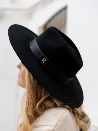 Sombrero Fedora Fieltro de Lana color Negro Austin - Raceu Hats