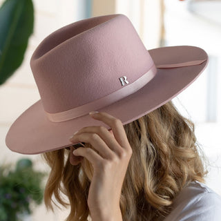 Sombrero Fedora Fieltro de Lana Color Rosa - Raceu Hats