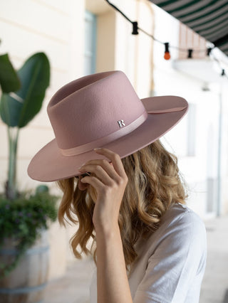 Sombrero Fedora Fieltro de Lana Color Rosa - Raceu Hats