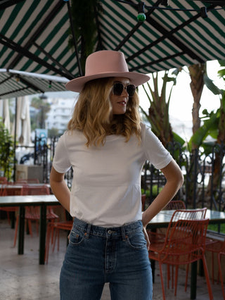 Sombrero Fedora Fieltro de Lana Color Rosa - Raceu Hats