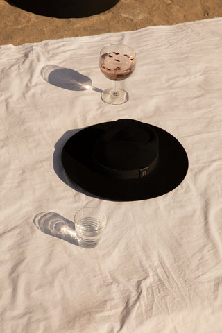 Sombrero Fedora Hombre Fieltro de Lana color Negro Austin - Raceu Hats