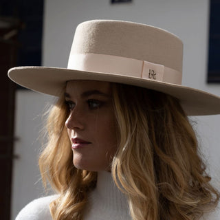 Sombrero Canotier de ala ancha en 100% Fieltro de Lana - Raceu Hats