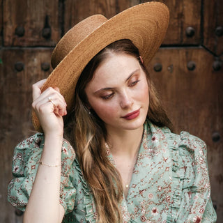 Sombrero Invitada Boda Canotier Ala Ancha Puebla - Especial Bodas