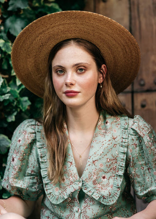 Sombrero Invitada Boda Canotier Ala Ancha Puebla - Especial Bodas