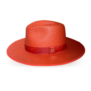 Sombrero de Paja Florida Coral - Estilo Fedora - Raceu Hats