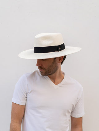 Sombrero Panamá Ala Ancha Eva Blanco - Sombreros Paja Toquilla - Raceu Hats