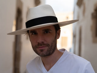 Sombrero Panamá Ala Ancha Eva Blanco - Sombreros Paja Toquilla - Raceu Hats