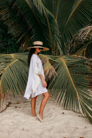 Sombrero Mujer Estilo Canotier Ala Ancha con Cinta Negra Grosgrain Raceu Hats