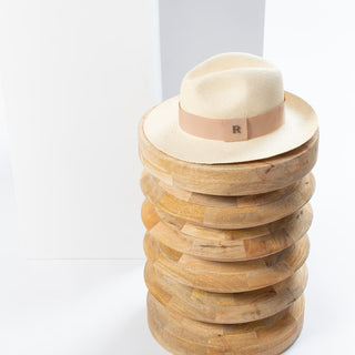 Sombrero Mujer Panamá Cuenca Natural con cinta Beige - Raceu Hats